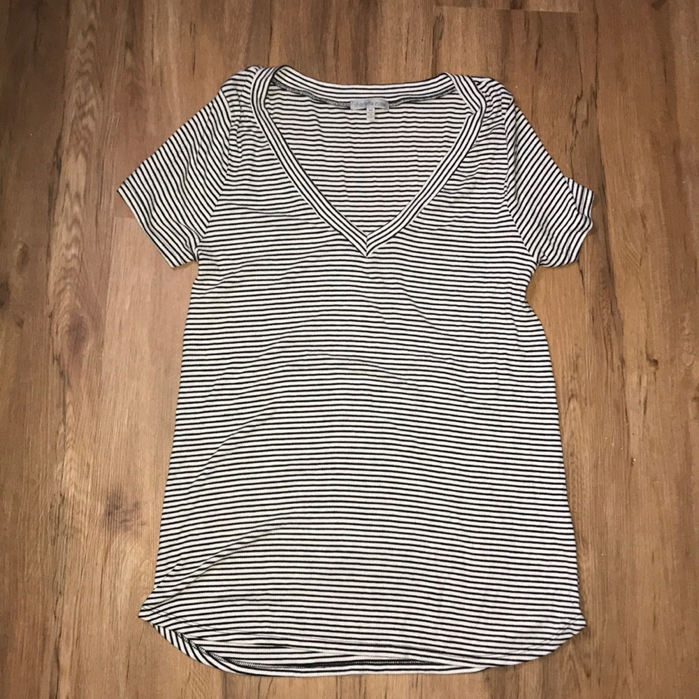Black and White Striped Tee